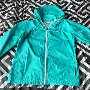 Teal columbia windbreaker